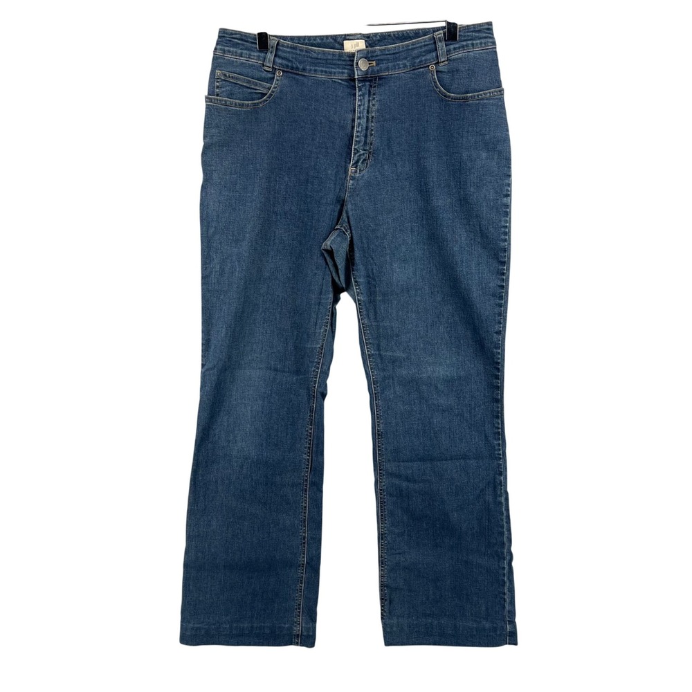 J. Jill Stretch Jeans Womens 8 Blue Denim Straight Leg Medium Wash RN 97641
